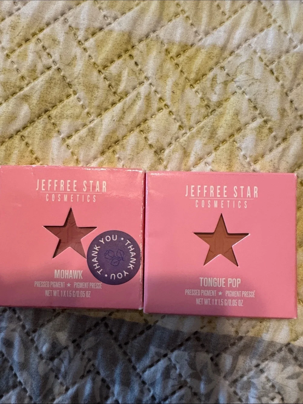 2 NIB Jeffree Star Pressed Pigment - in Pink Color ways - Mohawk & Tongue Pop